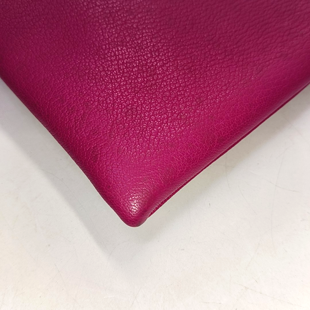 GIVENCHY Fuchsia Leather Clutch Golden hardware-(SKU)-942770885