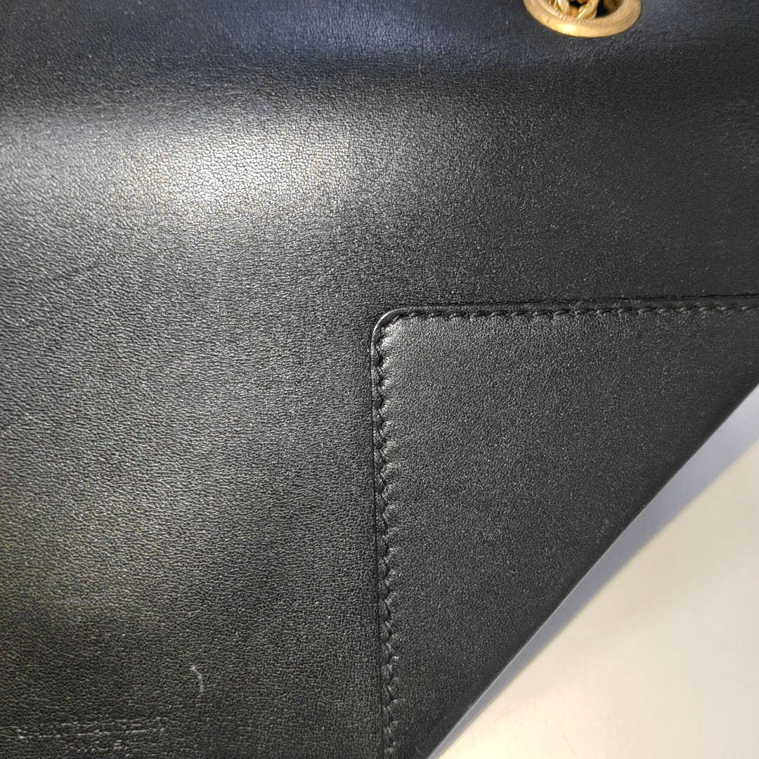 YSL VINTAGE BETTY Black Cowhide Single Shoulder Bag Crossbody Bag Golden hardware-(SKU)-939597796