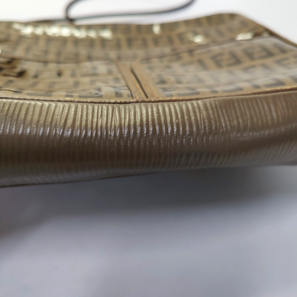 FENDI 棕色特殊材质双F斜挎包Shoulder Bag Brown Hardware-(SKU)-945609210