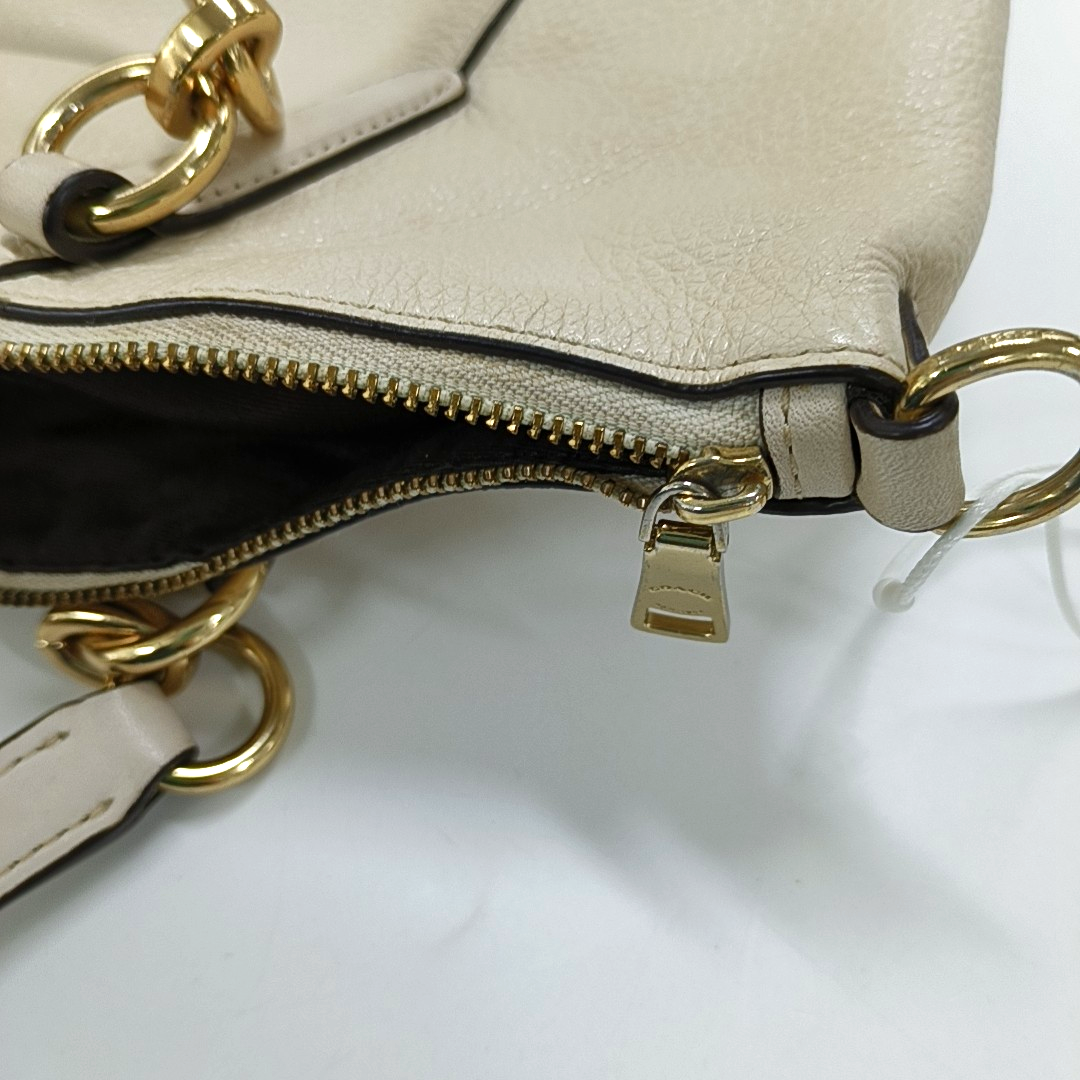 COACH KELSEY White Cowhide Single Shoulder Bag Crossbody Handbag Golden hardware Removable shoulder strap-(SKU)-14505078