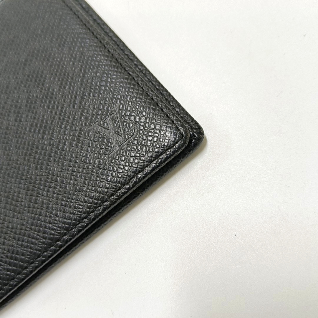 LOUIS VUITTON AMERIGO Black Cowhide Wallet Silver Hardware-(SKU)-956110152