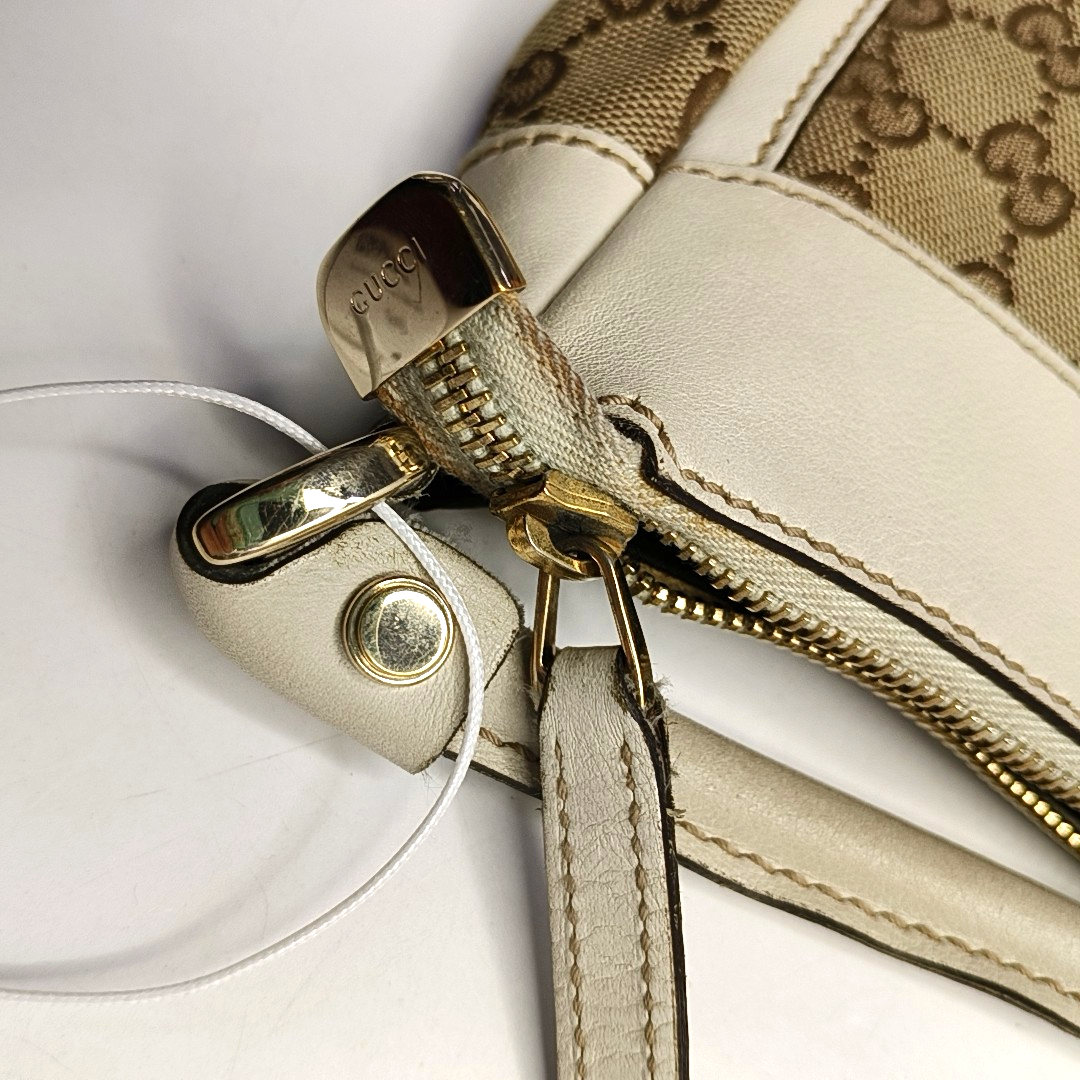 GUCCI D-Ring Large size Brown Canvas Monogram Handbag Single Shoulder Bag Golden hardware-(SKU)-953121476