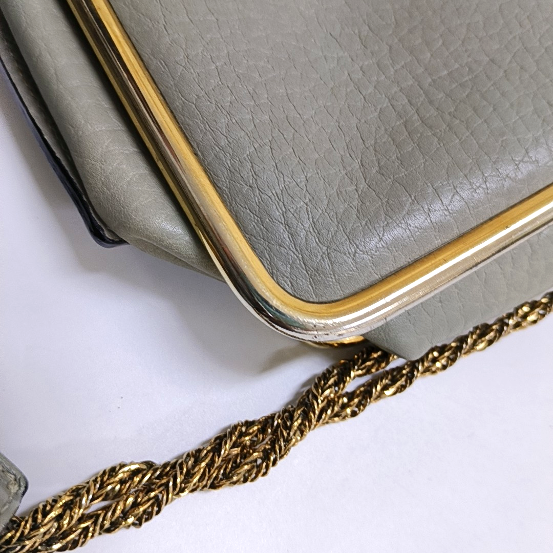 Chloé Sally Medium size Grey Leather Single Shoulder Bag Golden hardware-(SKU)-958155773