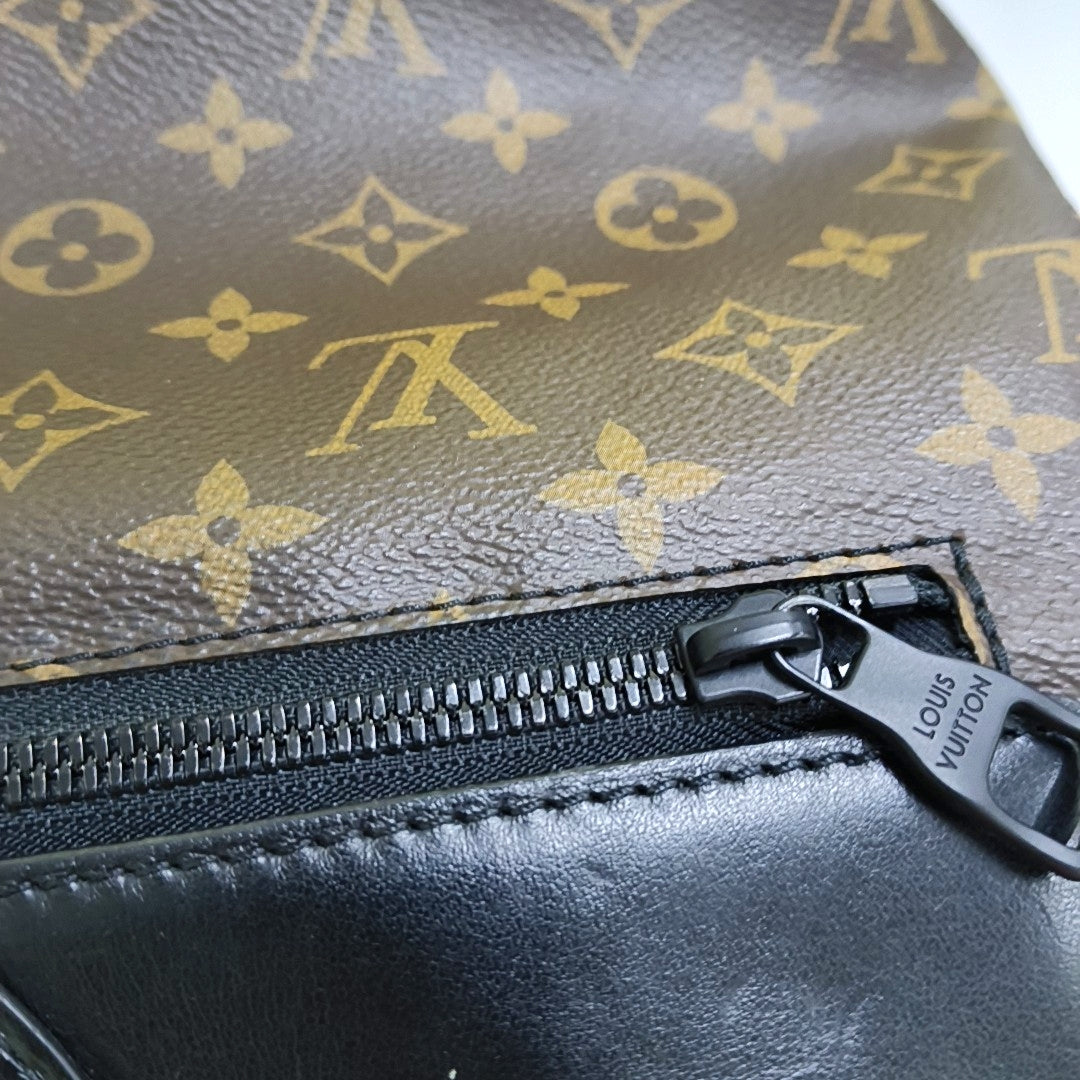 LOUIS VUITTON STEAMER Brown Coated Canvas Monogram Shoulder Bag Tote Bag Crossbody Bag Black Orange Hardware Removable Strap-(SKU)-967590852
