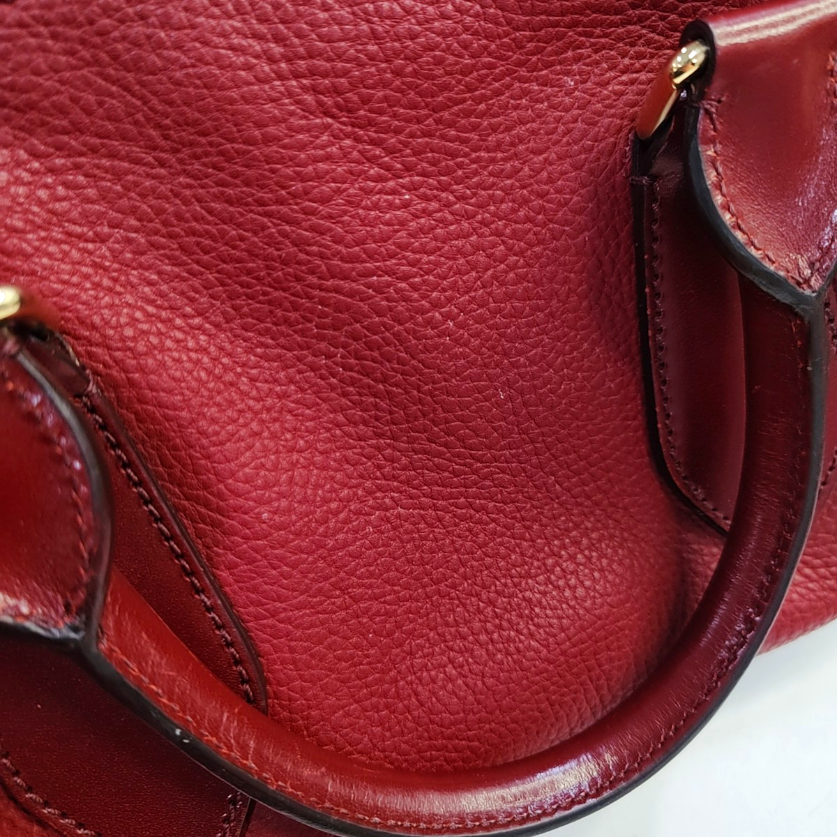 BURBERRY Red Leather Fringe Shoulder Bag Golden hardware-(SKU)-947960659