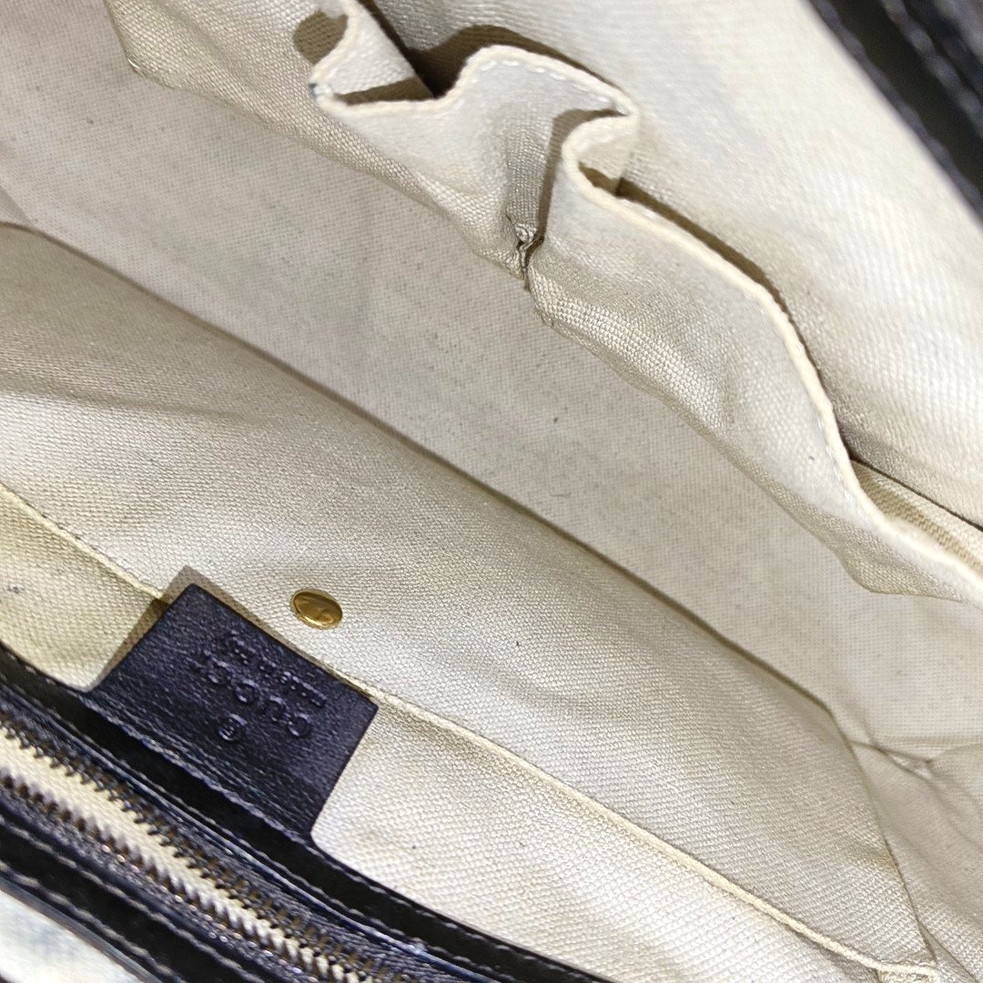 GUCCI Horsebit 1955 Black Patent Leather Saddle Bag Crossbody Bag Tote Bag Golden hardware Removable shoulder strap-(SKU)-933334082