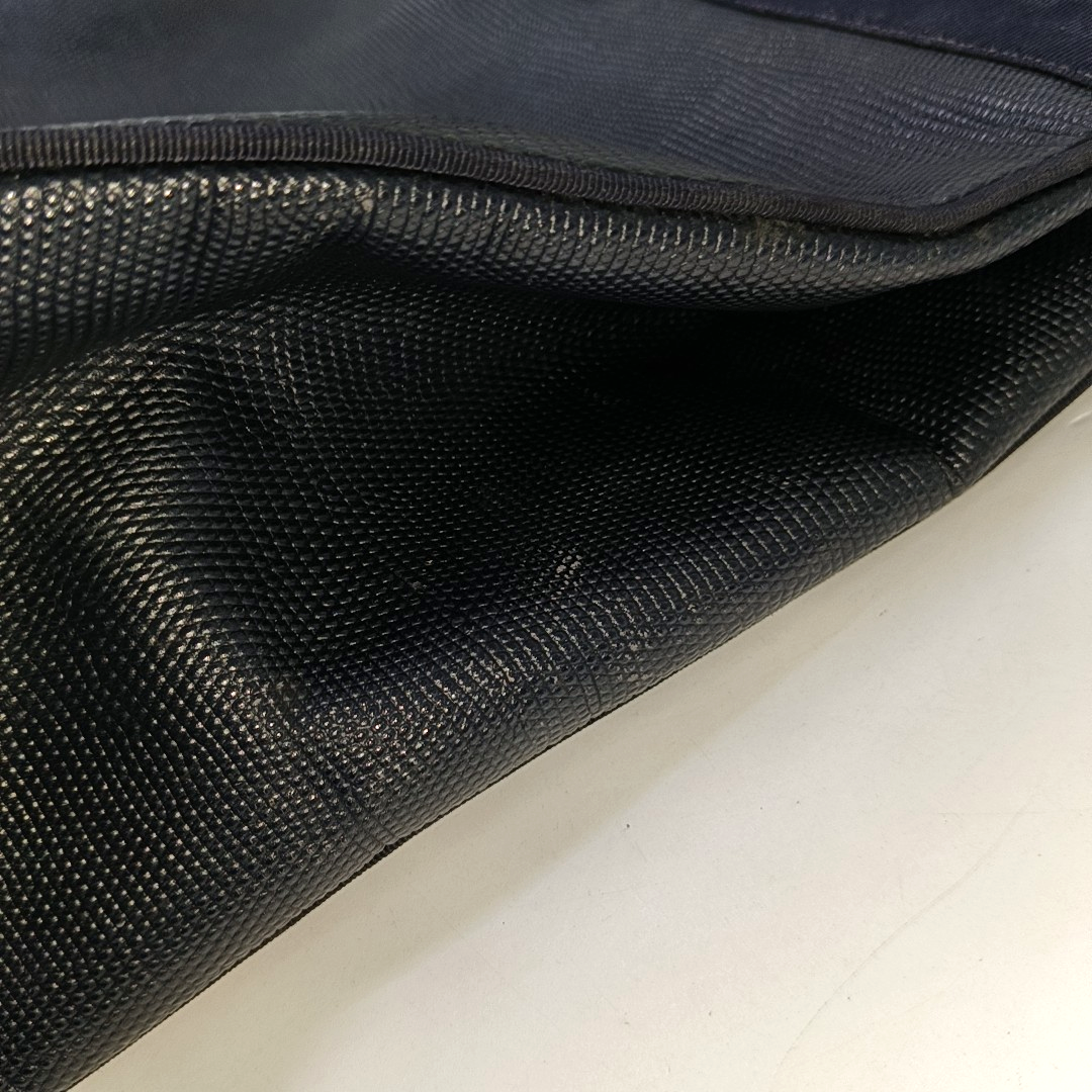 FERRAGAMO Vara Large size Dark blue cowhide shoulder bag Golden hardware-(SKU)-942579184
