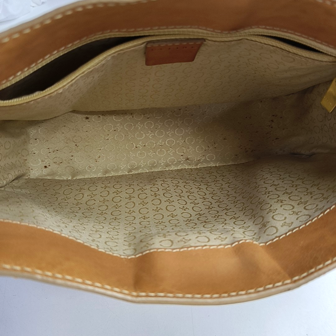 CELINE Caramel Cowhide Triumph Monogrammed Single Shoulder Bag Handbag Golden hardware-(SKU)-950054441
