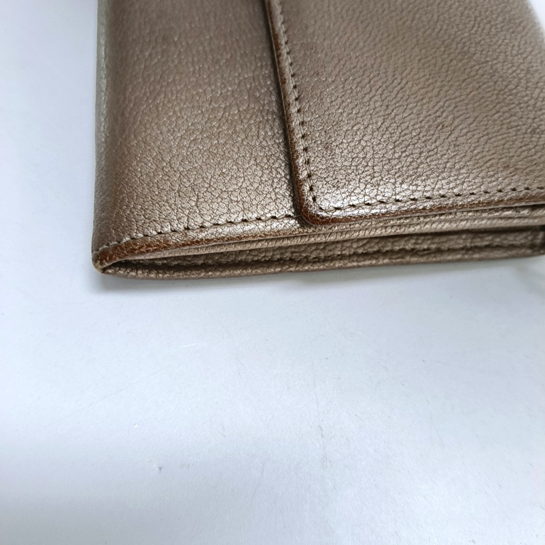 Cartier Champagne Leather Wallet Golden hardware-(SKU)-942555569