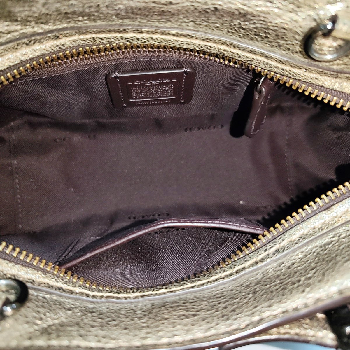 COACH DREAMER Champagne Cowhide Single Shoulder Handbag Crossbody Golden hardware Removable shoulder strap-(SKU)-934000281
