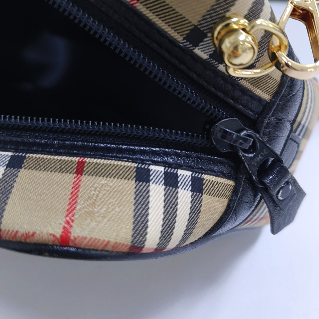 BURBERRY Khaki Fabric War Horse Plaid Pattern Handbag Black hardware-(SKU)-946106014