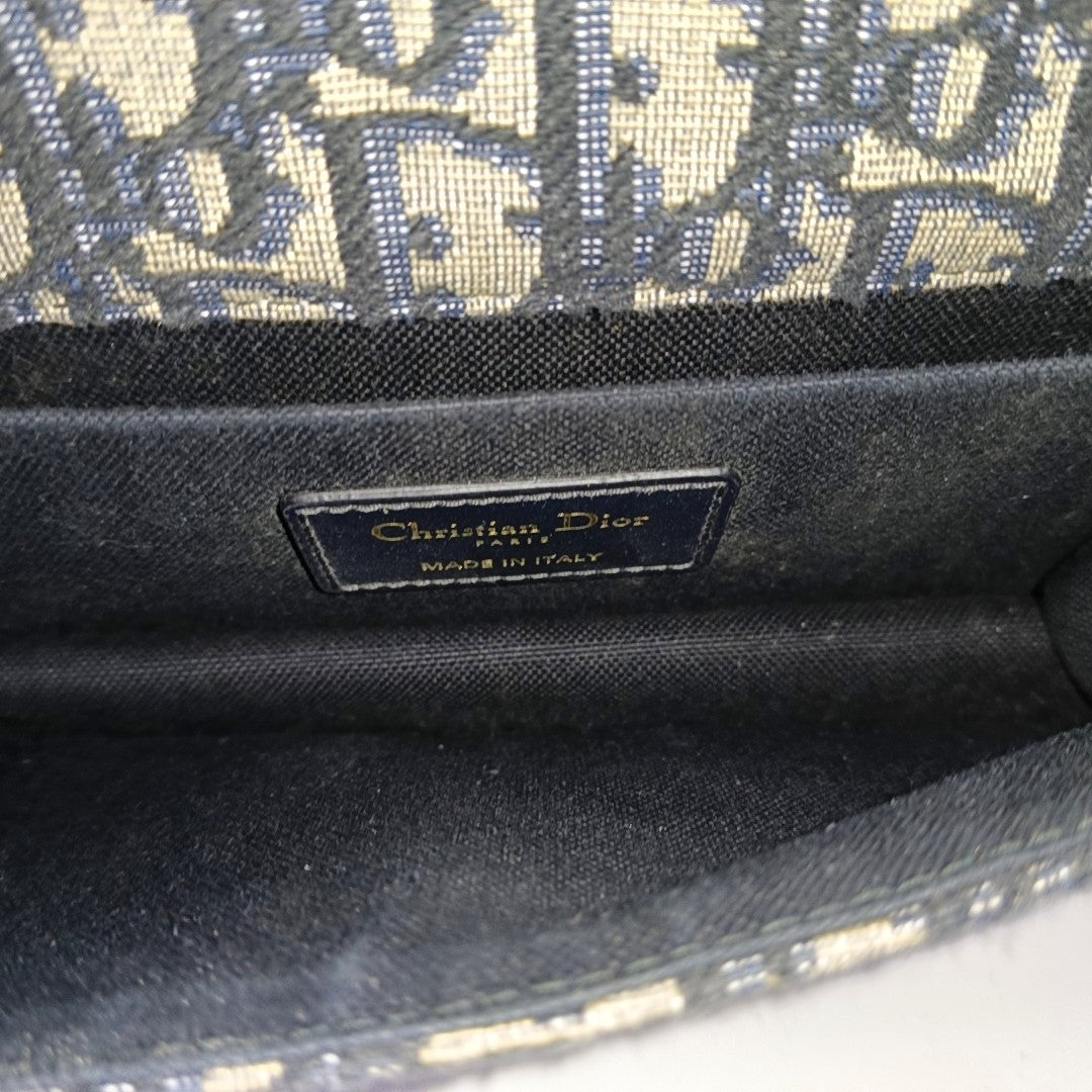 DIOR 30 Montaigne East-West blue canvas Monogram jacquard Montaigne bag shoulder bag crossbody bag removable shoulder strap-(SKU)-966152938