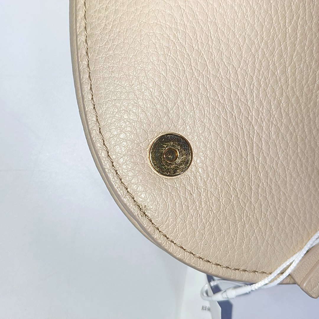 TORY BURCH Britten Nude Pink Cowhide Single Shoulder Bag Golden hardware Removable shoulder strap-(SKU)-939291612