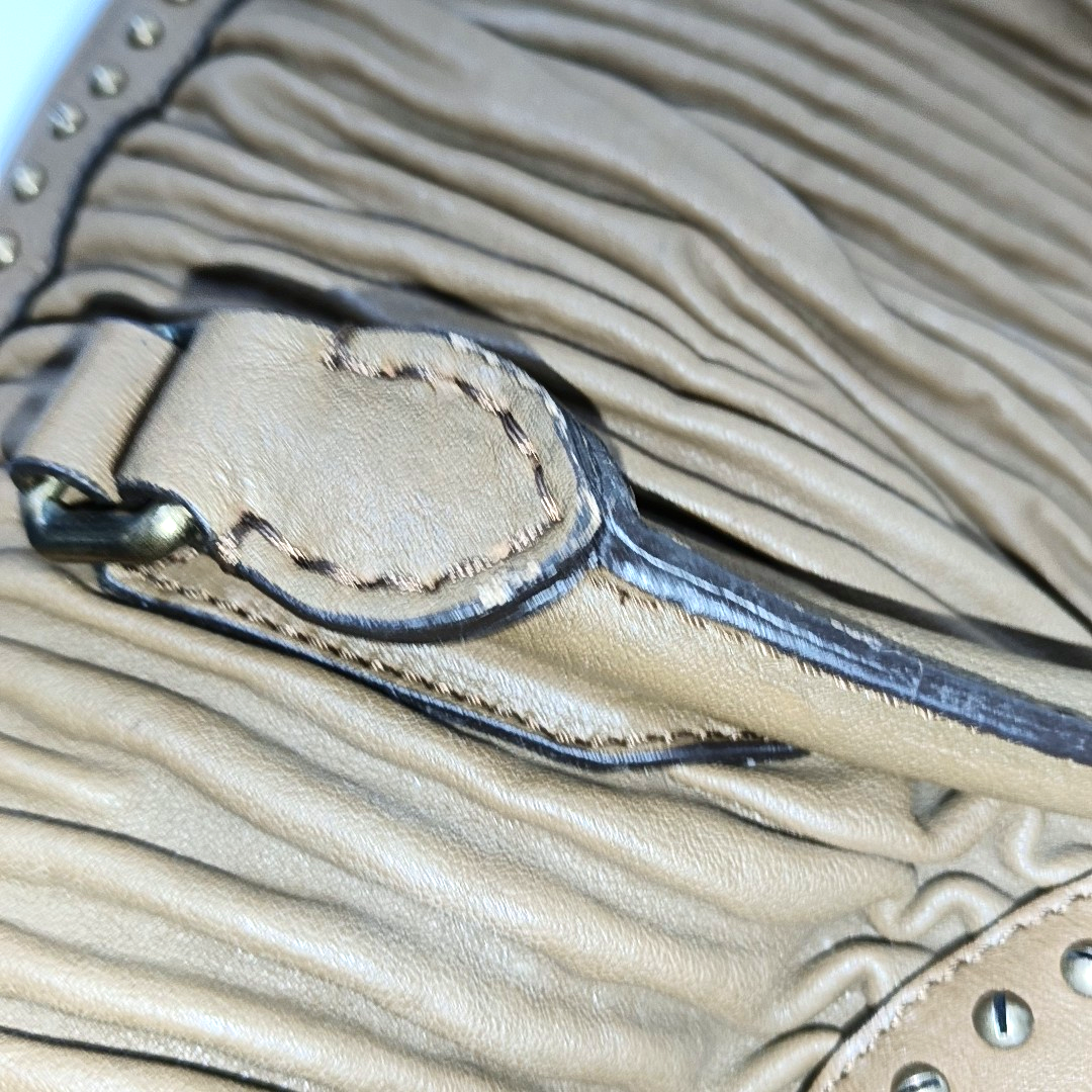 BURBERRY Gladstone Dark Brown Cowhide Studs Tote Bag Golden hardware-(SKU)-931456343