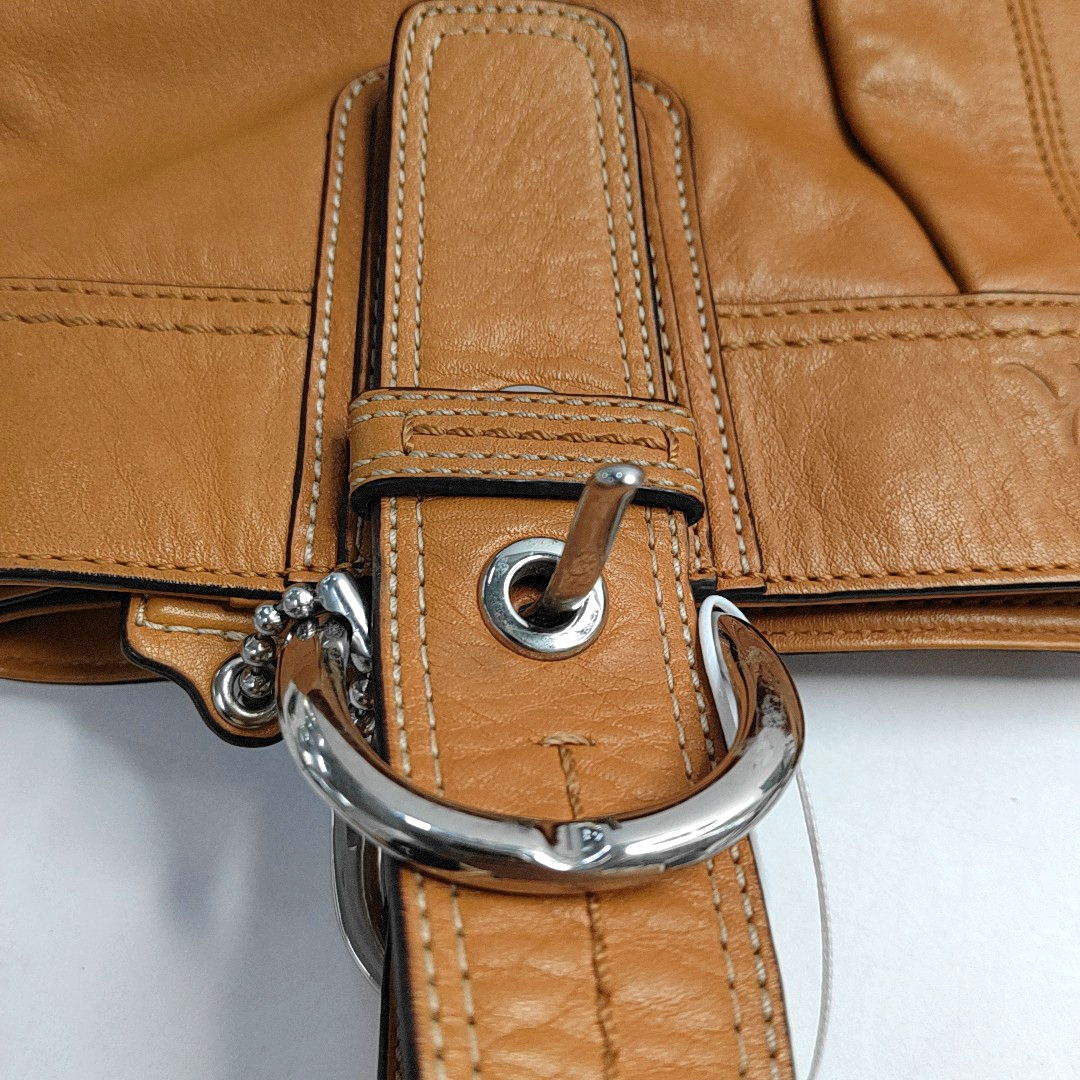 COACH SOHO Mustard Yellow Leather Shoulder Bag Handbag Silver Hardware shoulder straps-(SKU)-943933533
