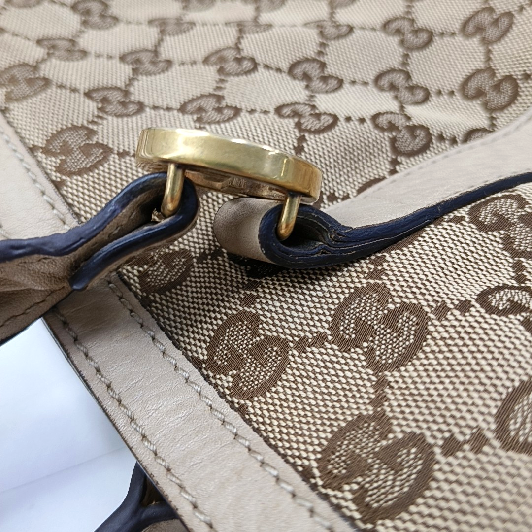 GUCCI Miss GG Brown Canvas Old Flower Single Shoulder Bag Tote Bag Golden hardware-(SKU)-958172878