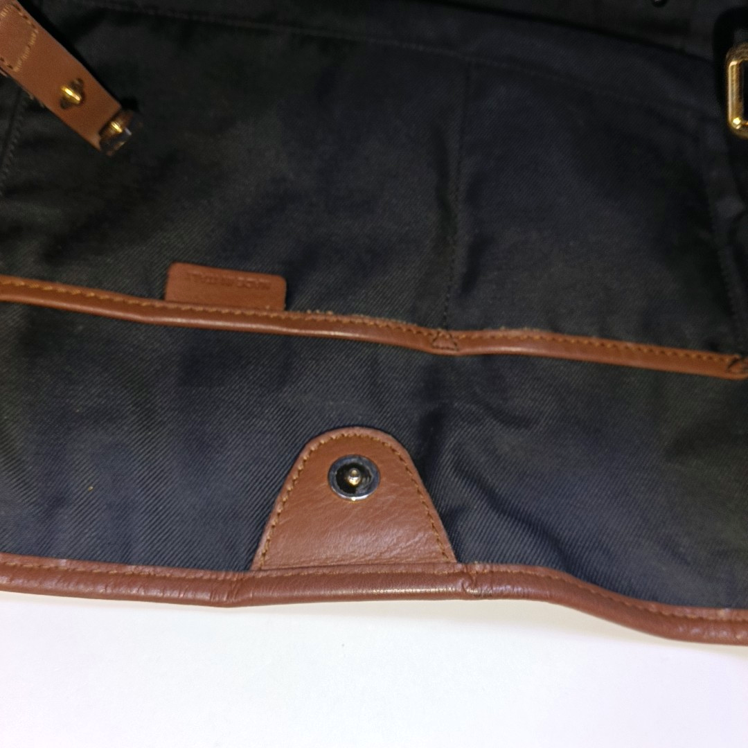 BURBERRY Canterbury Khaki Canvas Battle Horse Pattern Single Shoulder Bag Handbag Golden hardware shoulder straps-(SKU)-960791527