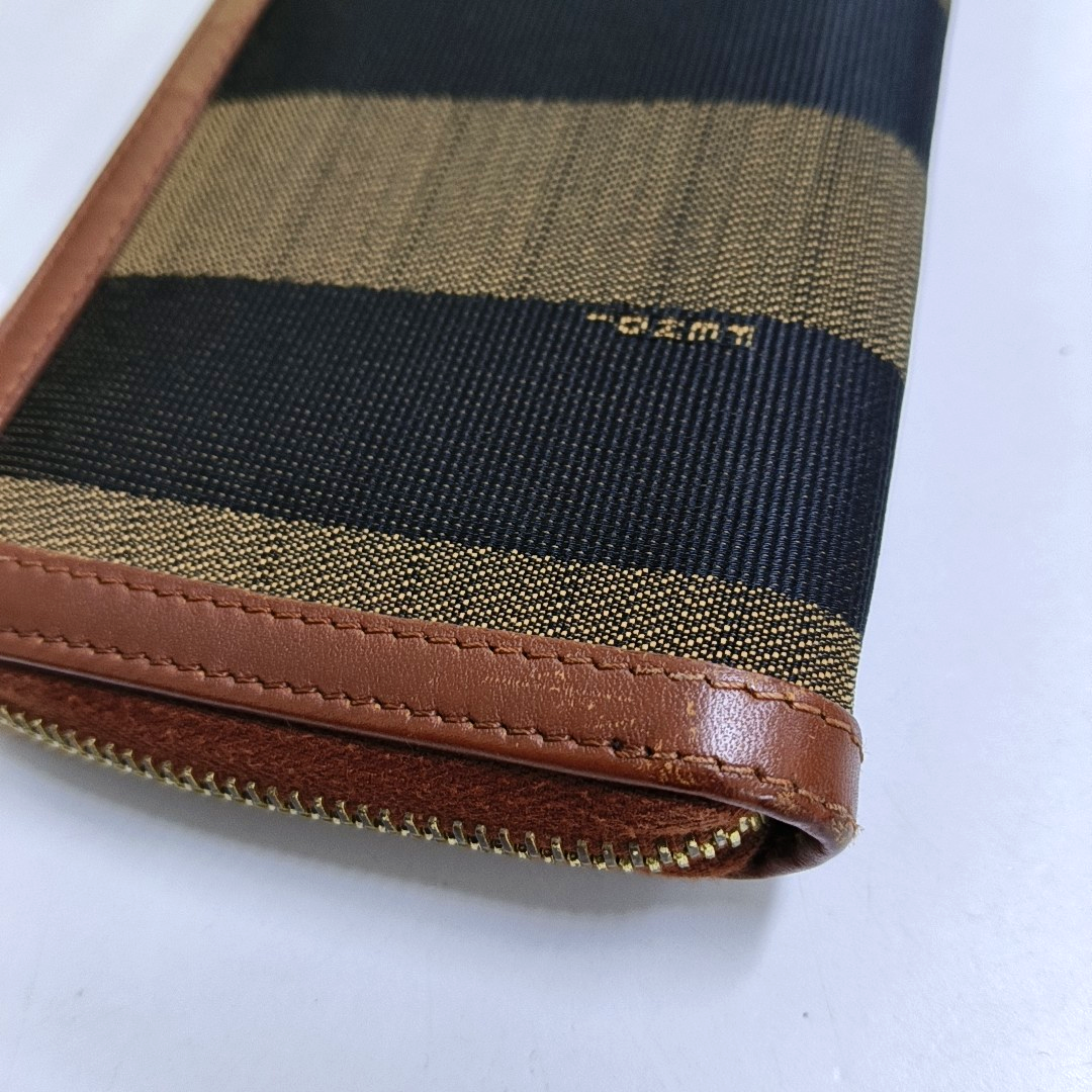 FENDI Multicolor Canvas Wallet Golden hardware-(SKU)-948382276