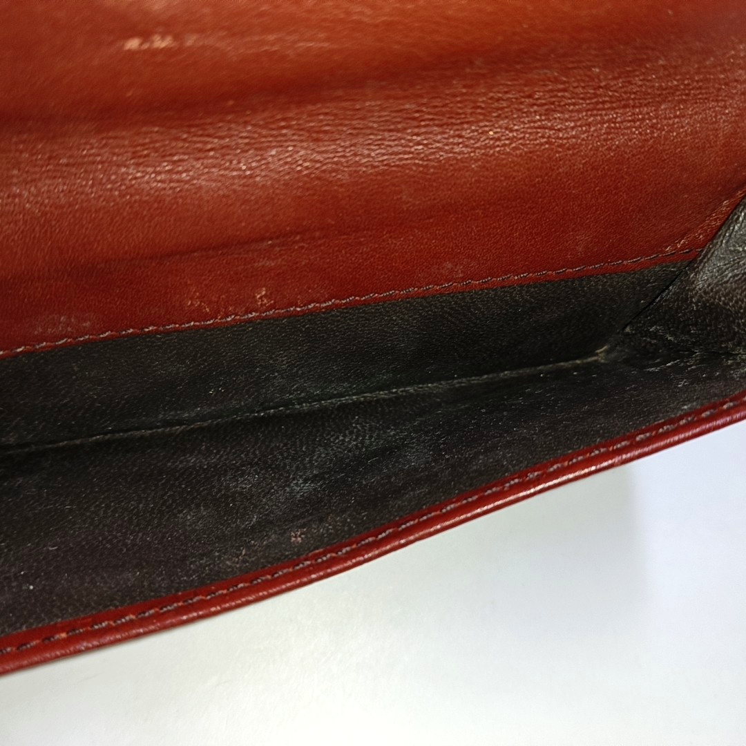 GUCCI Red Cowhide Monogrammed Embossed Wallet Golden hardware-(SKU)-946774567