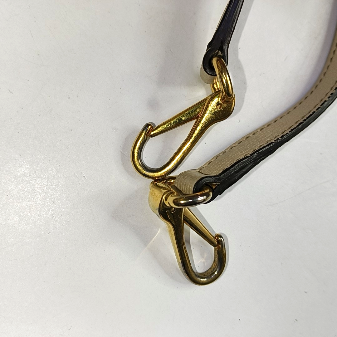 BURBERRY The Banner Large size Beige Cowhide Single Shoulder Bag Crossbody Bag Handbag Golden hardware Removable shoulder strap-(SKU)-951413572