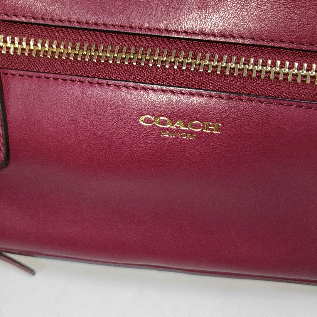 COACH Camera Bag Pink Leather Fringe Single Shoulder Crossbody Bag Golden hardware-(SKU)-14510402
