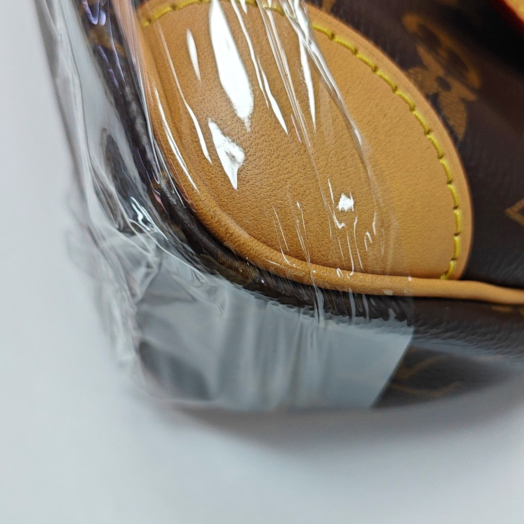 LOUIS VUITTON ODEON Small Size Brown Coated Canvas Monogram Shoulder Bag Crossbody Bag Gold Hardware Removable Strap-(SKU)-971023690