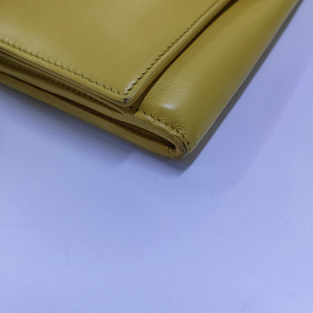 YSL CHYC Y LIGNE Yellow Cowhide Wallet Golden hardware-(SKU)-960428590