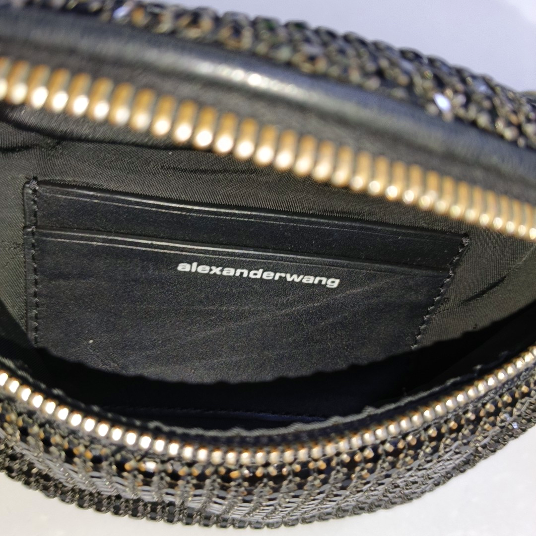 Alexander Wang Attica Black羊皮腰包腰包/胸包 Silver Hardware-(SKU)-950746900