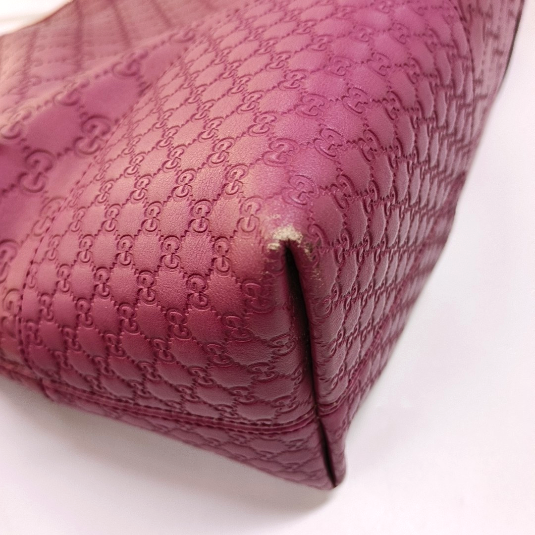 GUCCI Bree Purple leather old flower embossed single shoulder bag Golden hardware-(SKU)-959516501