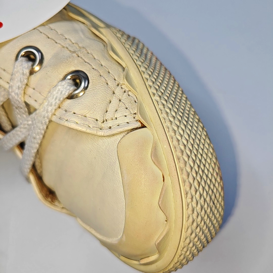 Chloé 38code Autumn and Spring Beige Leather Women's High Top Casual Sneakers-(SKU)-944082638