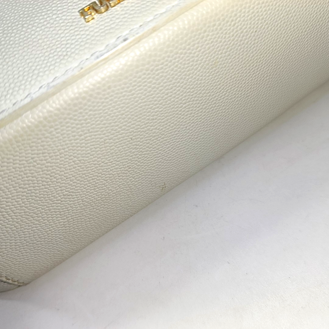 FURLA White Leather Studs Shoulder Bag Golden hardware Removable shoulder strap-(SKU)-939909071