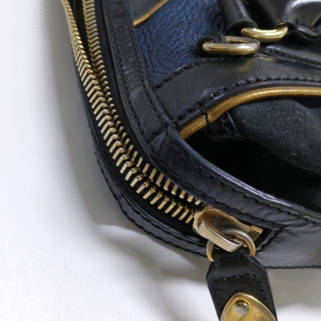 BURBERRY Tote bag Black leather handbag Golden Silver Hardware-(SKU)-955892032