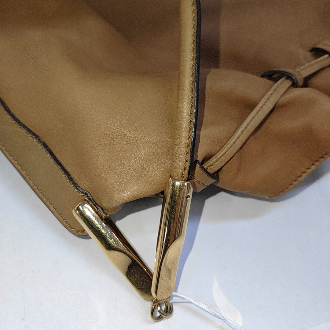 FERRAGAMO Brown Leather Single Shoulder Bag Crossbody Bag Golden hardware-(SKU)-941056767
