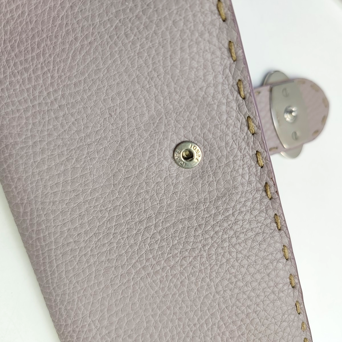 FENDI Light Purple Cowhide Wallet Silver Hardware-(SKU)-946207495