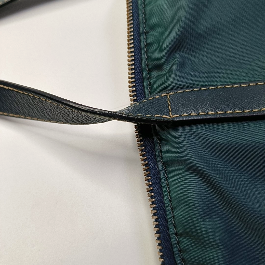 PRADA Tote bag Blue Nylon Logo Single Shoulder Bag Crossbody Tote Bag Golden hardware Removable shoulder strap-(SKU)-958133297