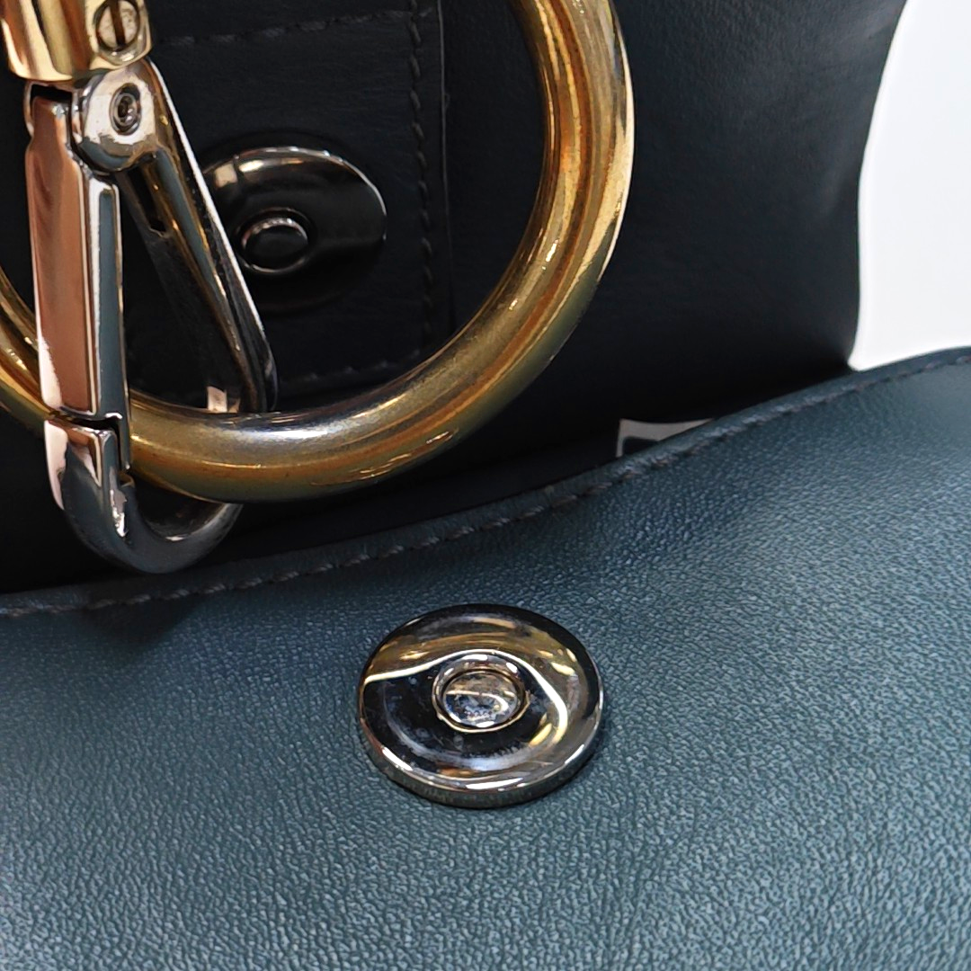 Chloé Faye Small size Blue Cow Leather Crossbody Shoulder Bag with Shoulder Strap Golden Silver Hardware Removable shoulder strap-(SKU)-957568075