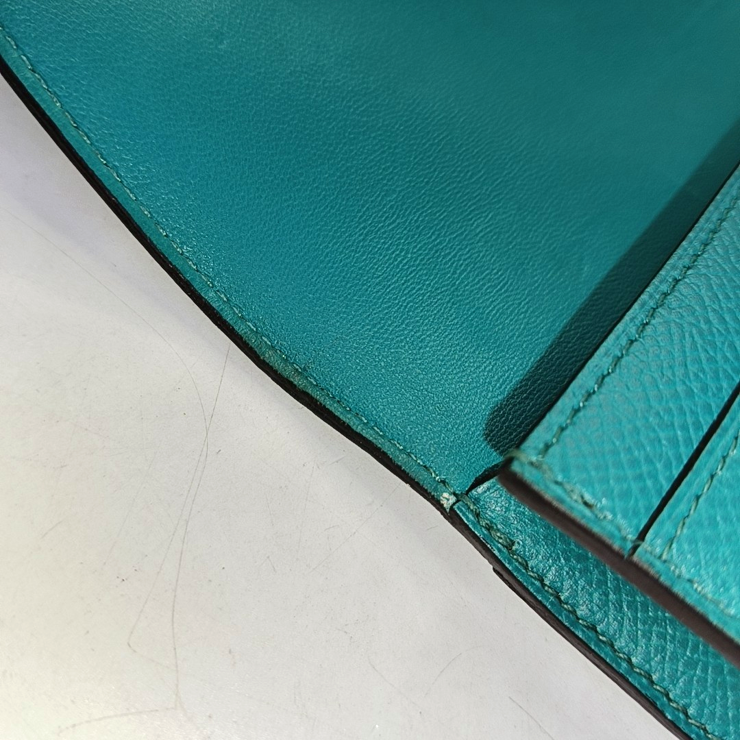 HERMÈS Constance Verona Green Epsom Calfskin Wallet, Green Hardware, A-(SKU)-945960942