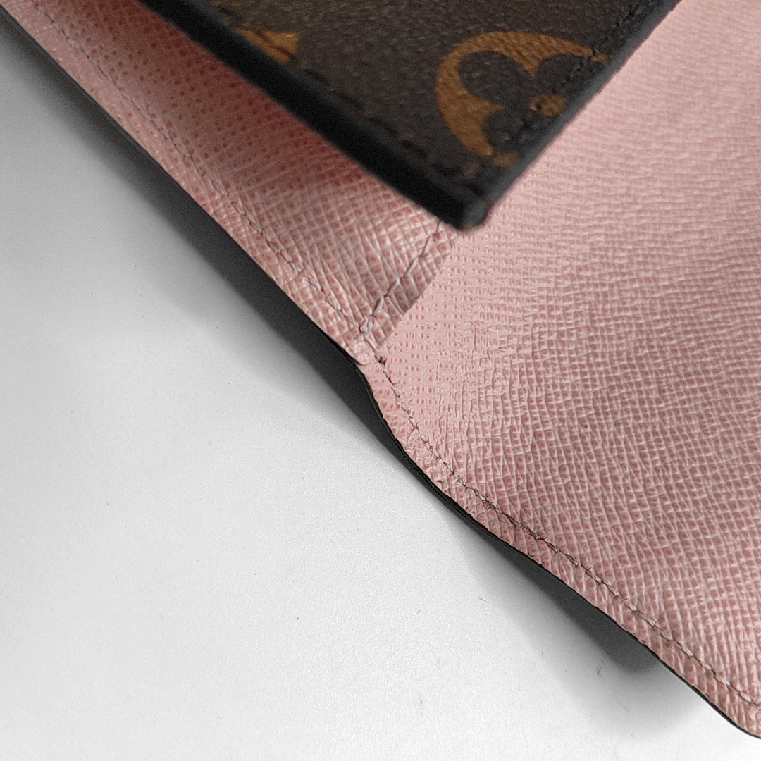 LOUIS VUITTON JEANNE Brown coated canvas vintage wallet Golden hardware Sub-bag-(SKU)-949079769