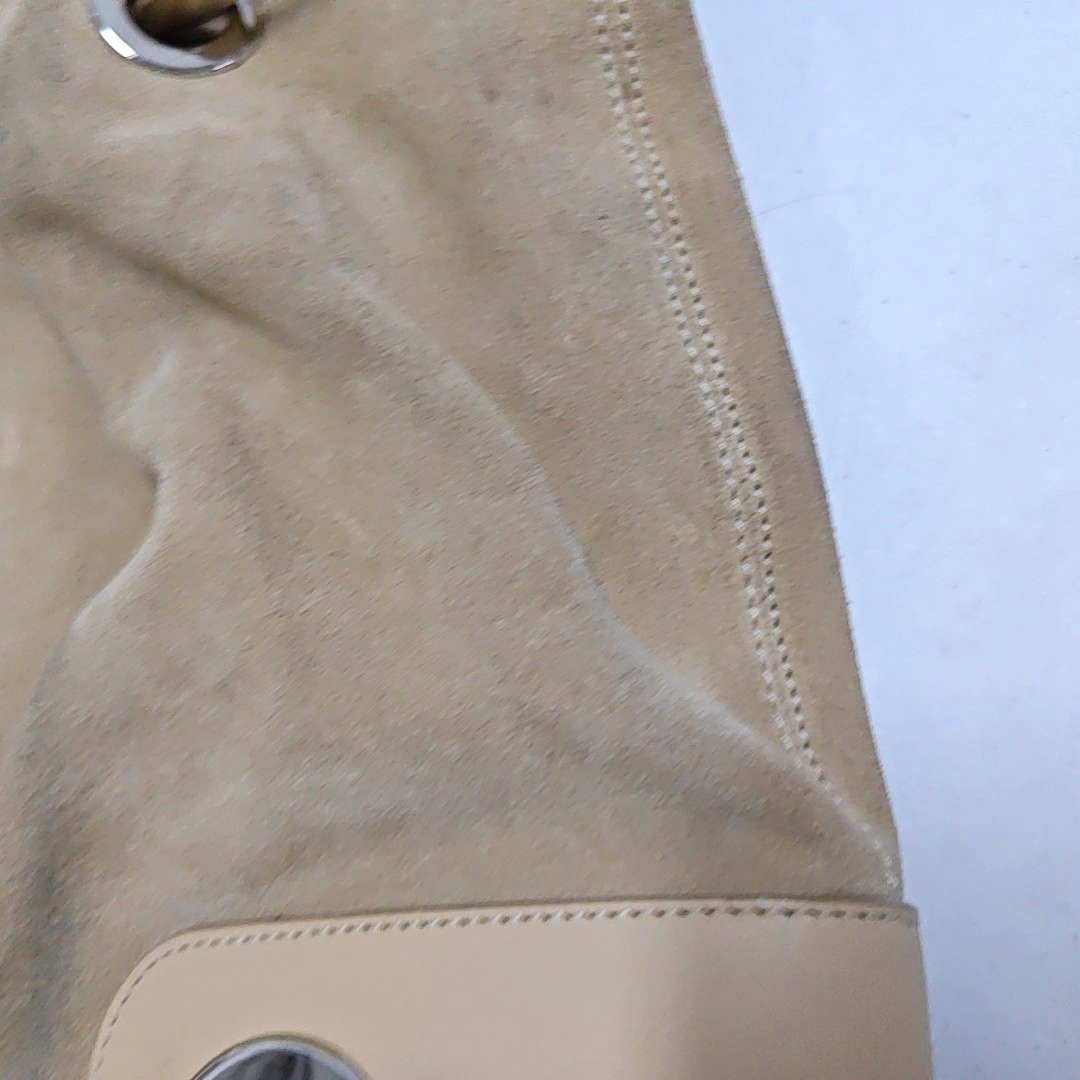 BALLY Tote bag Beige Suede Single Shoulder Tote Bag Silver Hardware-(SKU)-952425737