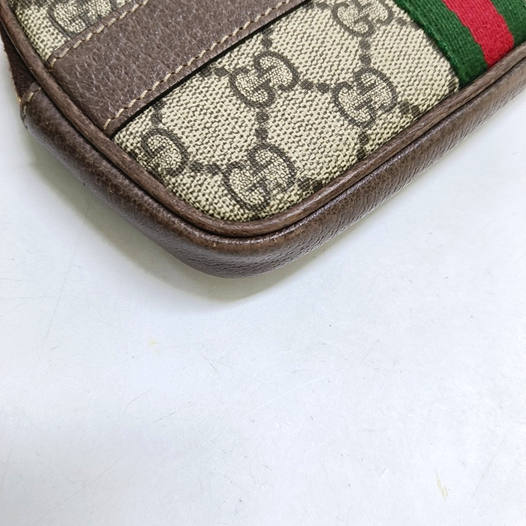 GUCCI Ophidia Beige Coated Canvas Monogrammed Floral Print Handbag腰包/胸包 Golden hardware-(SKU)-951036127