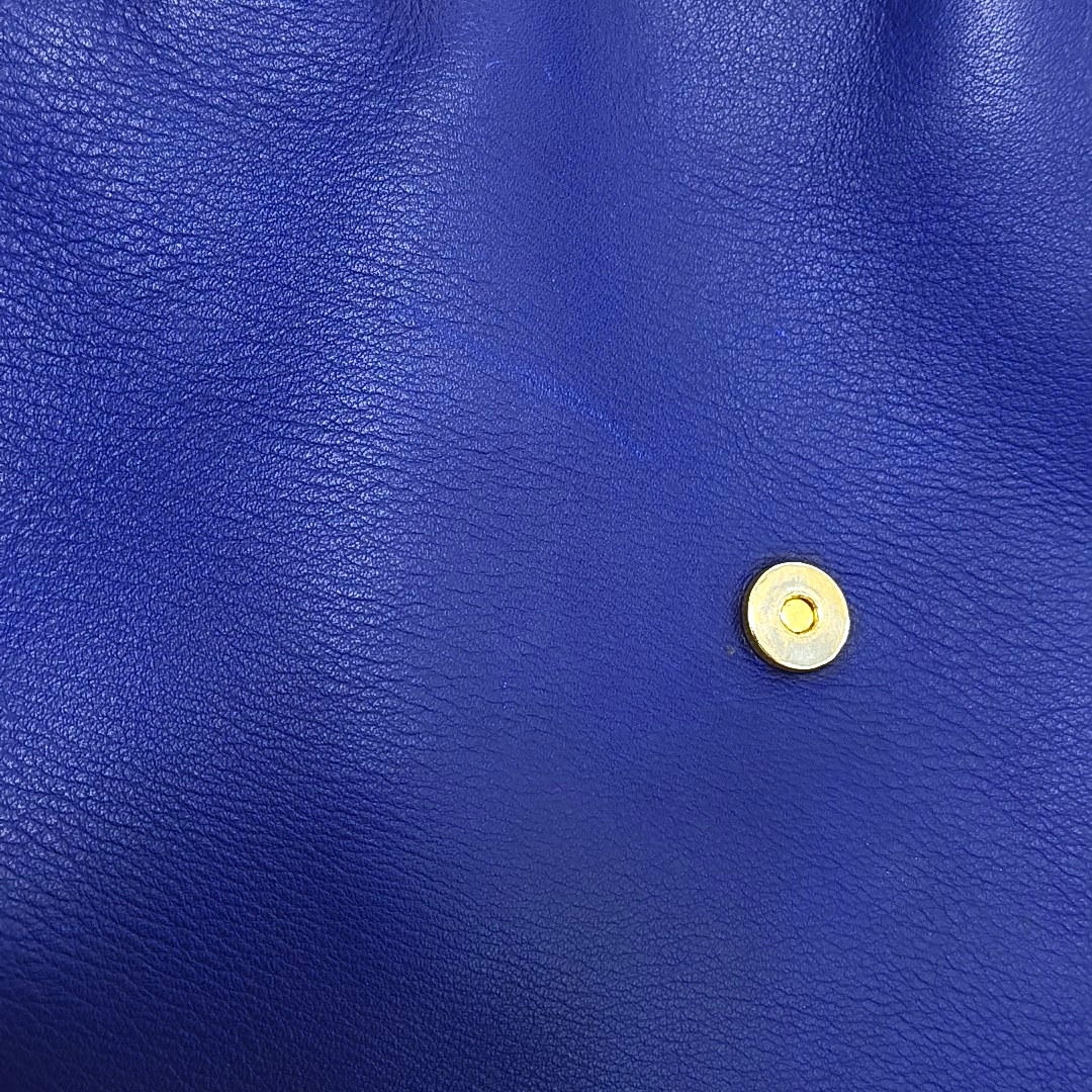 YSL CHYC Y LIGNE Medium size Dark Blue Leather Handbag Golden hardware-(SKU)-955766703