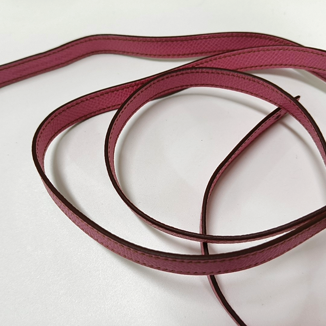 HERMÈS Clic 16 Peony Pink Epsom Calfskin Crossbody Shoulder Bag with Detachable Strap and Silver Hardware, B-(SKU)-959027980