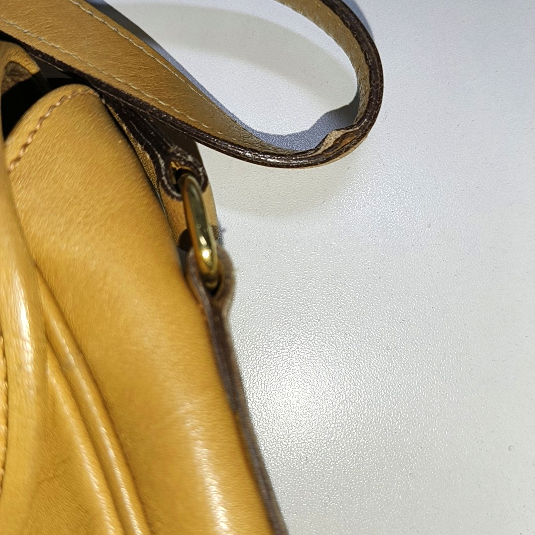 CELINE Brown Leather Single Shoulder Bag Crossbody Bag Silver Hardware-(SKU)-14353451
