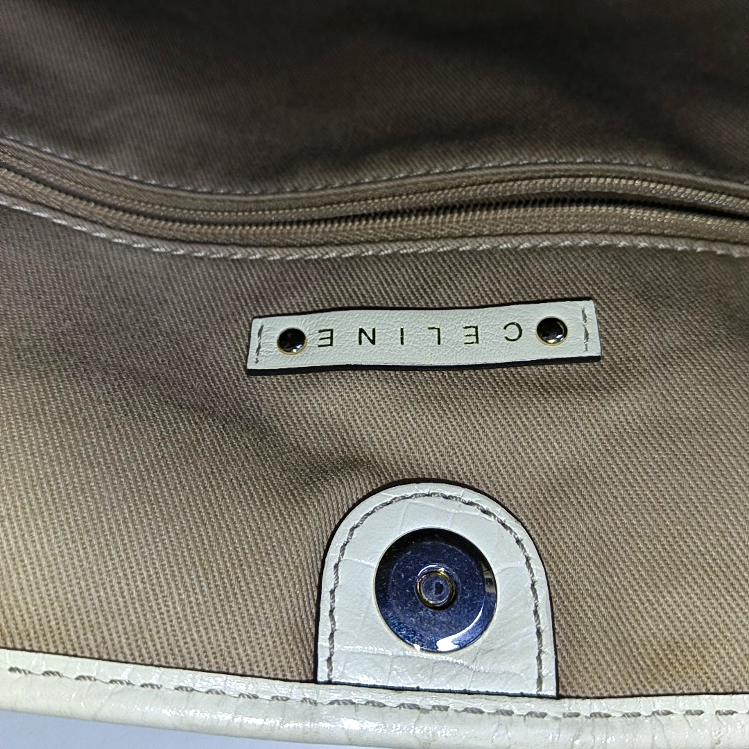 CELINE Brown Canvas Triumph Monogram Single Shoulder Bag Tote Bag Golden hardware-(SKU)-959689180