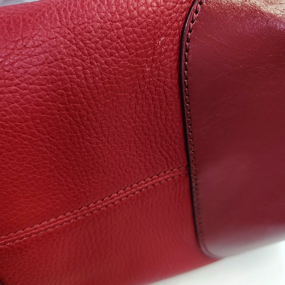 BURBERRY Red Leather Fringe Shoulder Bag Golden hardware-(SKU)-947960659