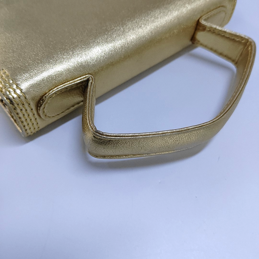 LOEWE Golden Leather Single Shoulder Crossbody Tote Bag Golden hardware Removable shoulder strap-(SKU)-955847634