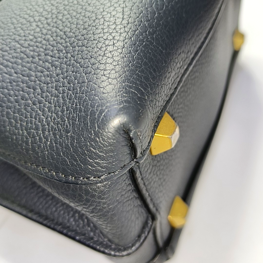 MCM Milla mini Gray Leather Crossbody Shoulder Bag Tote Golden hardware Removable shoulder strap-(SKU)-942273074