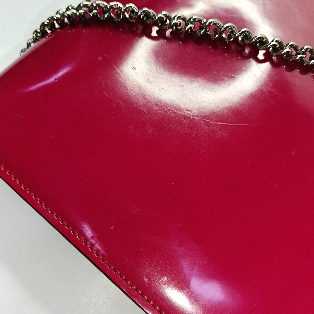 GUCCI Interlocking G Large size Fuchsia Leather Shoulder Tote Crossbody Bag Silver Hardware-(SKU)-953004708
