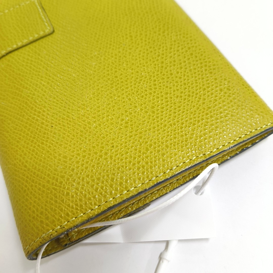 CELINE Yellow Cow Leather Embossed Wallet Golden hardware-(SKU)-944838717
