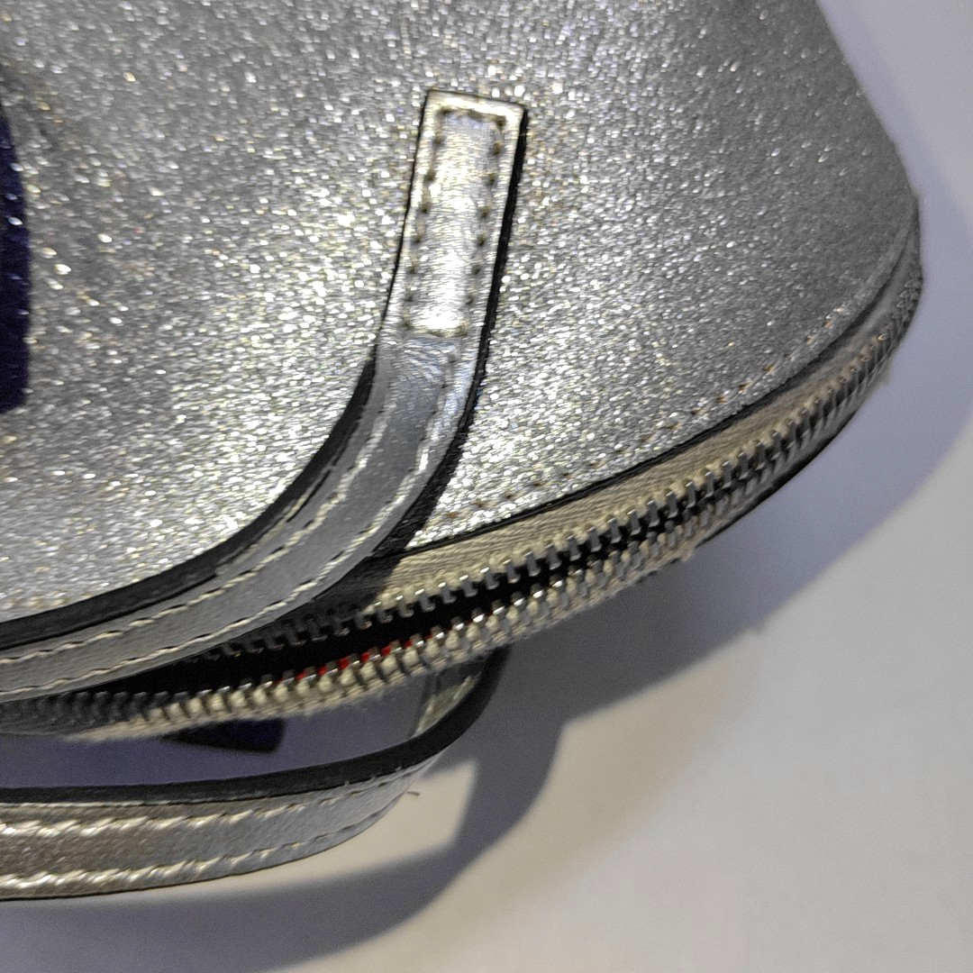 GUCCI Silver cowhide patchwork handbag Silver Hardware-(SKU)-939895512